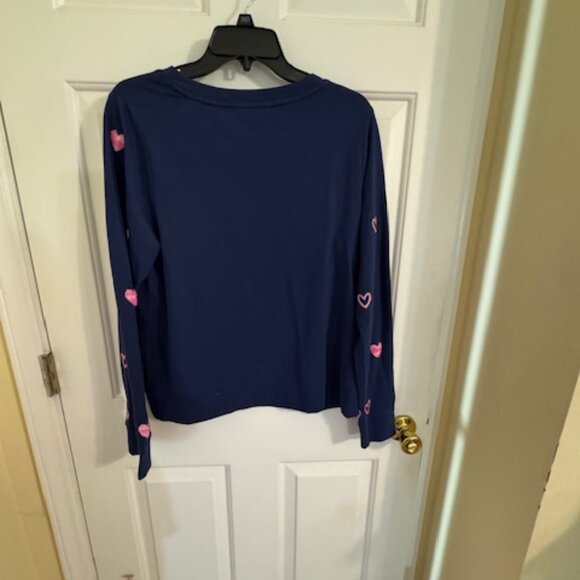 NWT Lilly Pulitzer "Lots of Love" Heart Sweatshirt - Navy ✨ Sz M - Picture 7 of 9